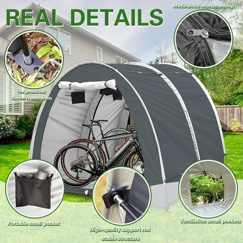 “Bike Tent | 210D Waterproof Mountain Bike Cover, Easy-to-Set-Up Storage Room, Dust-Proof” Camping Tent