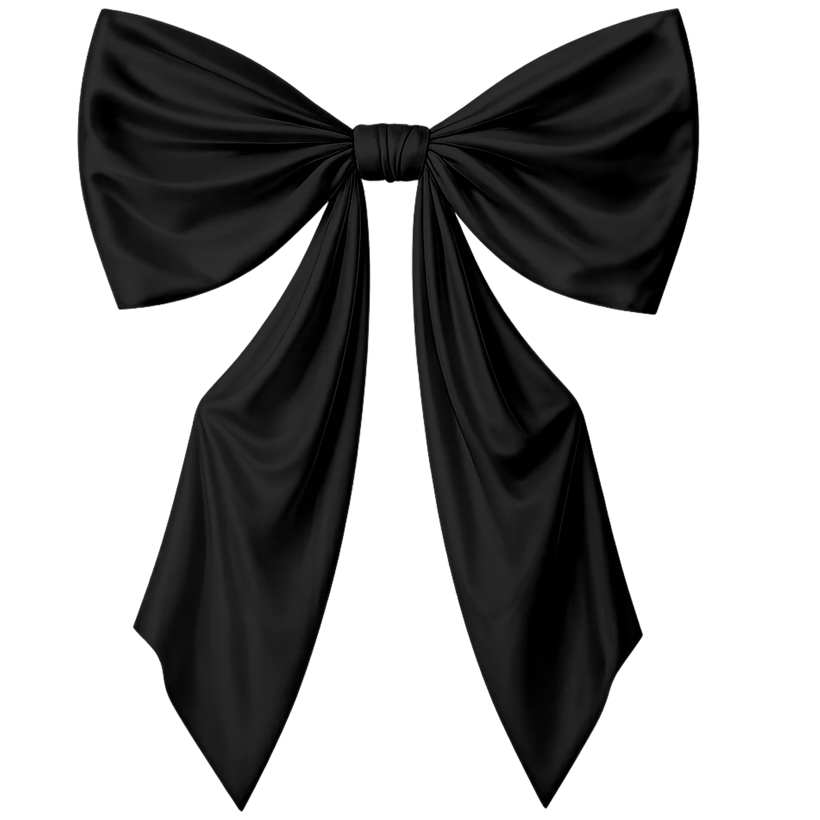 

43 x 24 Inches Large Bow Themed Party Decorations Giant Black Bow Decor Satin Ribbon, Contains Felt Big Black Bow Wall Decor