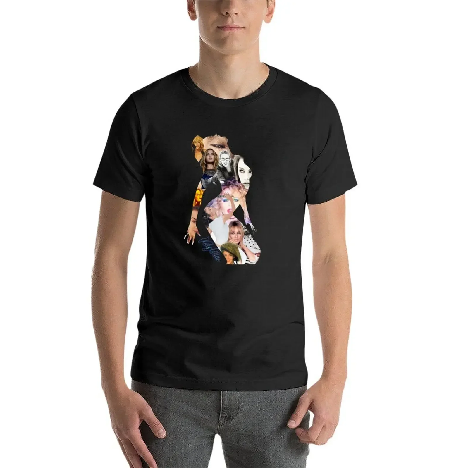 Kylie Minogue - Álbuns Silhueta Camiseta meninos camisas brancas camiseta gráfica masculina camisetas altas