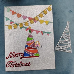 Christmas Tree Hollowing Metal Cutting Dies Stencil For Greeting Card Decoration DIY Scrapbooking Scrapbook Paper Photo Album Ca