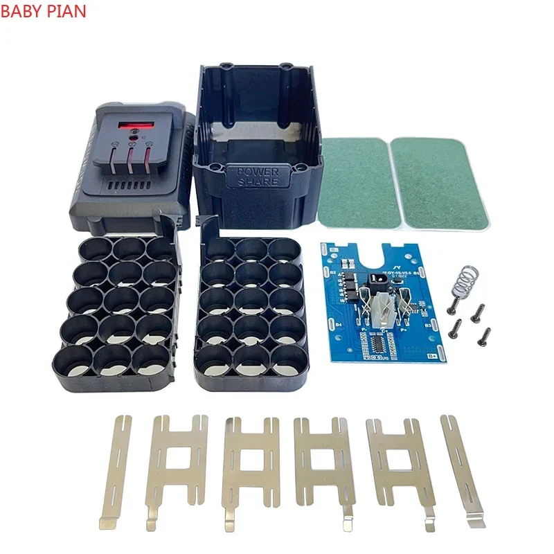 거치대 BMS 무선 전동 공구 배터리 키트 케이스, 18V 21V 18650 리튬 이온 배터리 키트, 거치대 보관함 미니