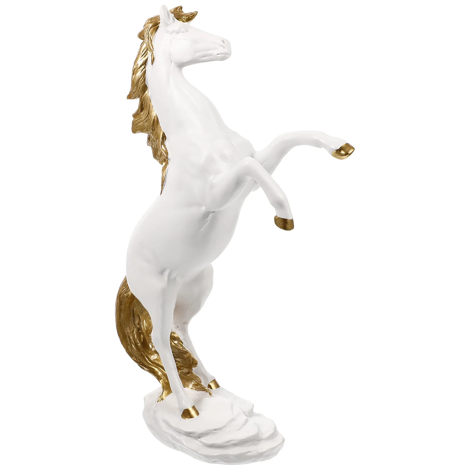 

Creative Resin Horse Sculpture Detailed Artisan Craft Minimal Space Decor for Home Office Desk Shelf Living Room Decoration