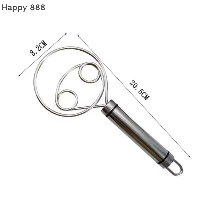 خفاقة عجين من الفولاذ المقاوم للصدأ - أداة مطبخ متعددة الأغراض لخلط عجينة الخبز والكعك والمعجنات #6