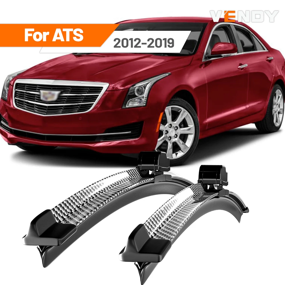 

For Cadillac ATS 2012-2019 2013 2014 2015 2016 2017 2018 2pcs Front Windshield Wiper Blades Windscreen Wipers Carbon Fibre