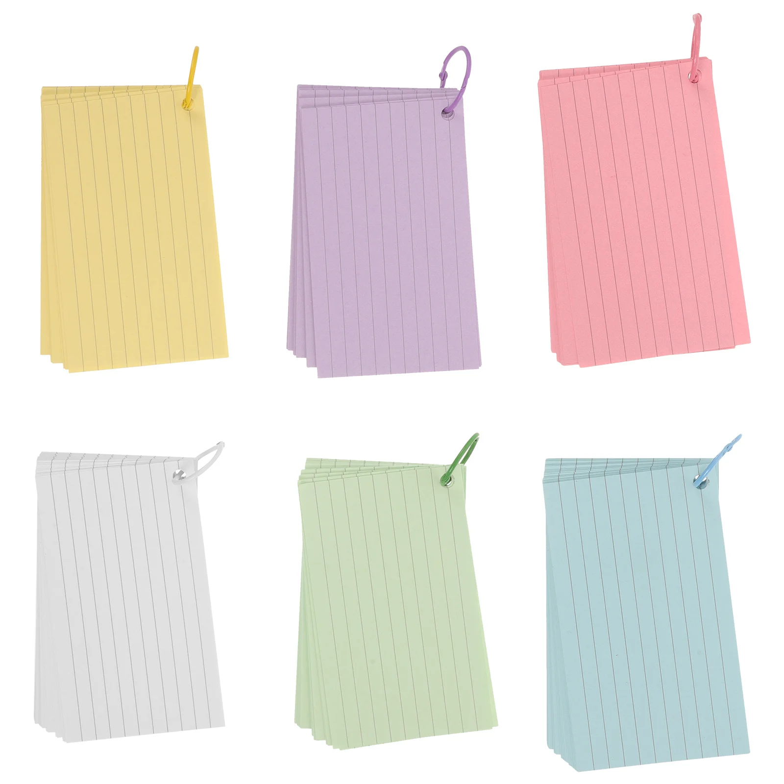 1Set Portatile In Bianco Schede Indice Memo Blocco Note Foro Singolo Punch Studio Flashcard Ufficio Note Programma Quotidiano Promemoria Carte
