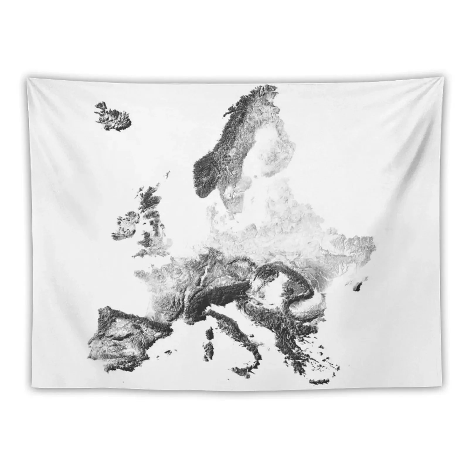 

Europe mapped by sunset shadows Tapestry Outdoor Decoration Room Decore Aesthetic Room Decor Aesthetic Tapestry