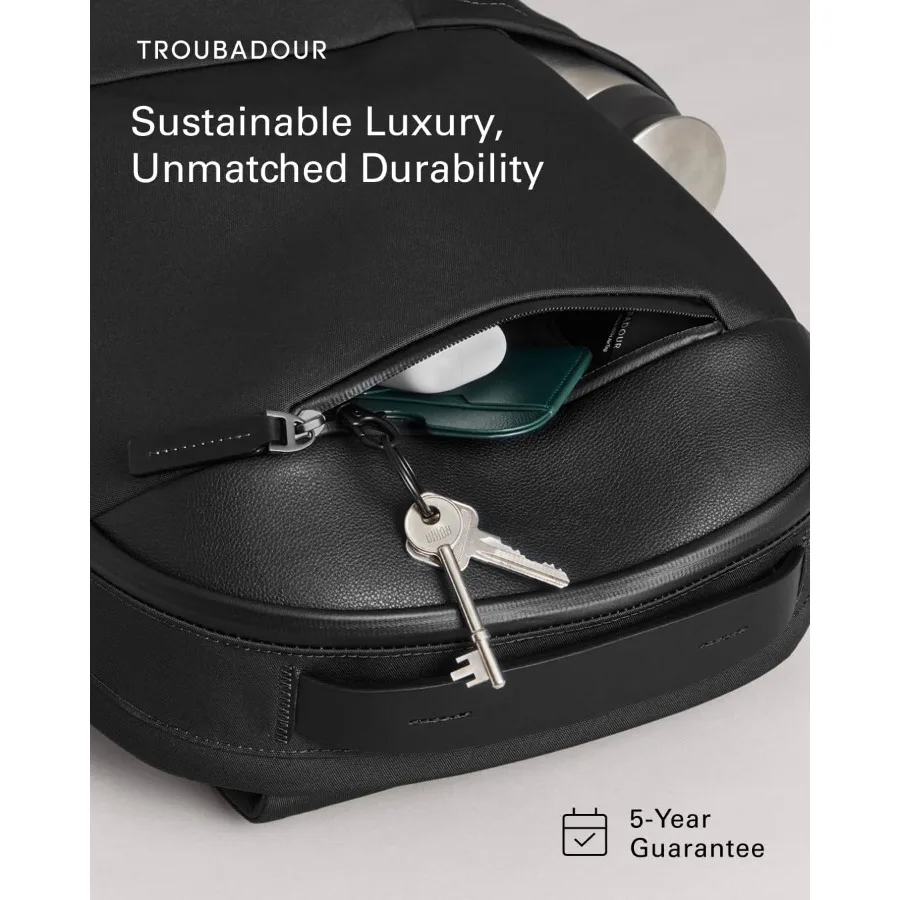 حقيبة ظهر للكمبيوتر المحمول Premium Troubadour Apex 3.0-22L - مريحة ومقاومة للماء - مصممة للعمل والسفر - أسود