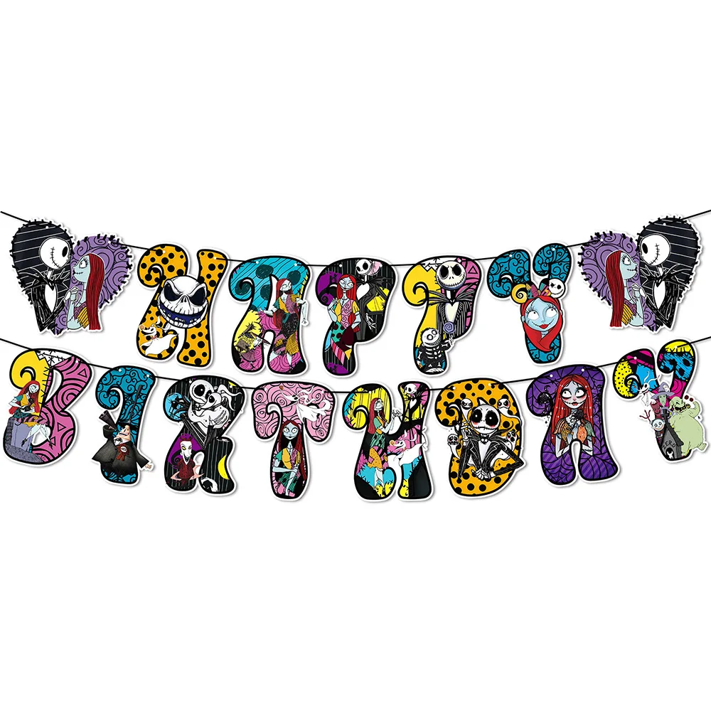 Jack en Sally thema kinderverjaardagsfeestje decoraties banner ballonnen