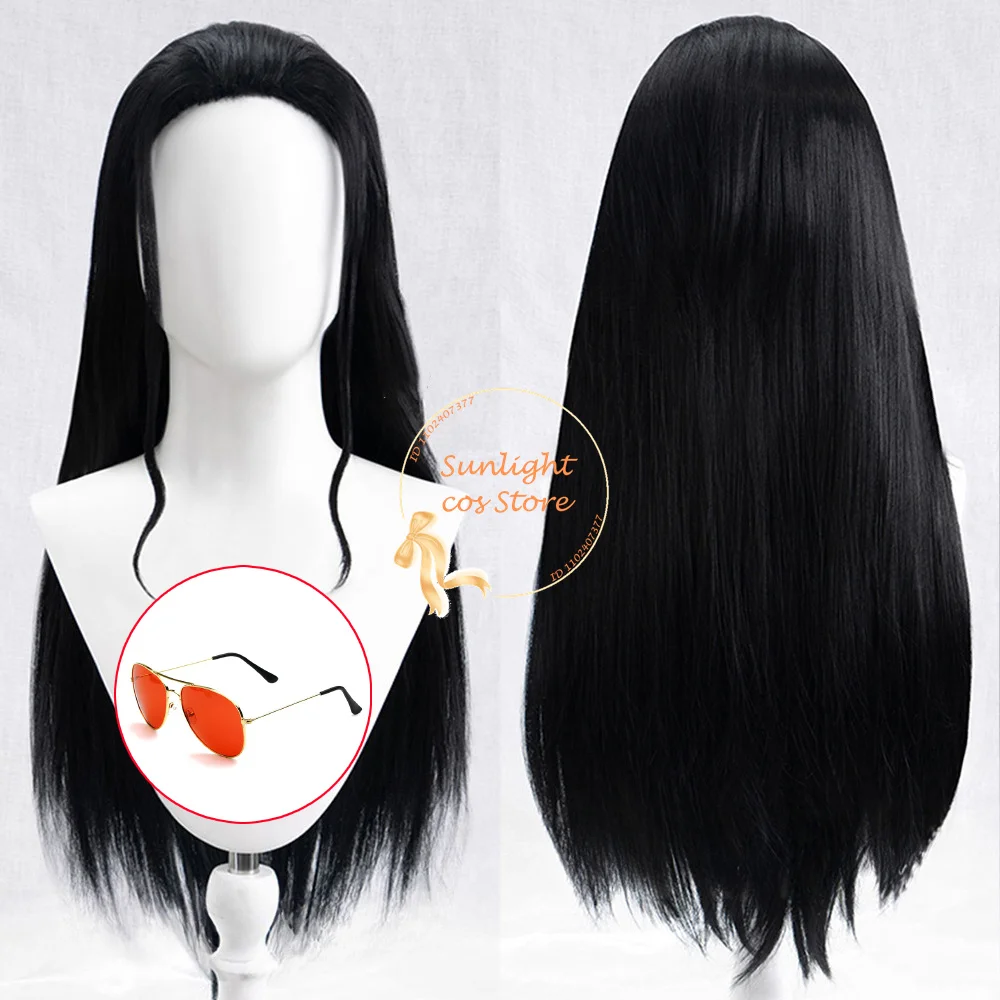 Anime Nico Robin Cosplay Wig Women Black Long Wigs Cosplay Nico Wig Heat Resistant Synthetic Hair Miss Allsunday + Wig Cap