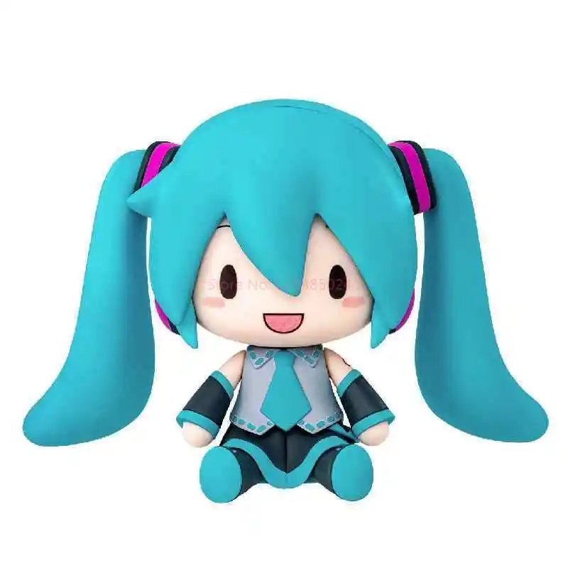 Figuras de Anime genuinas de Hatsune Miku versión Q muñecas en miniatura de PVC colección de figuras de acción DIY emoticonos decoraciones creativas regalo