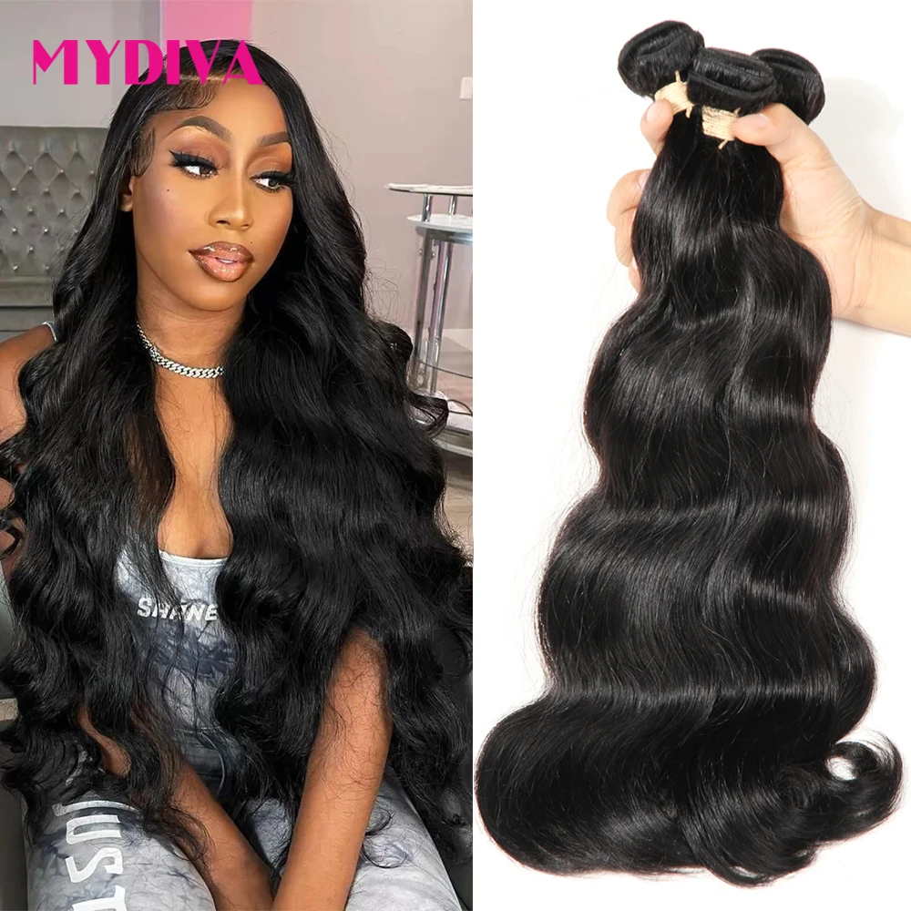 

Brazilian Body Wave Bundles 28 30 32 40 Inches Human Hair Bundles Remy Hair Weaving Natural Black Hair Extensions For Women