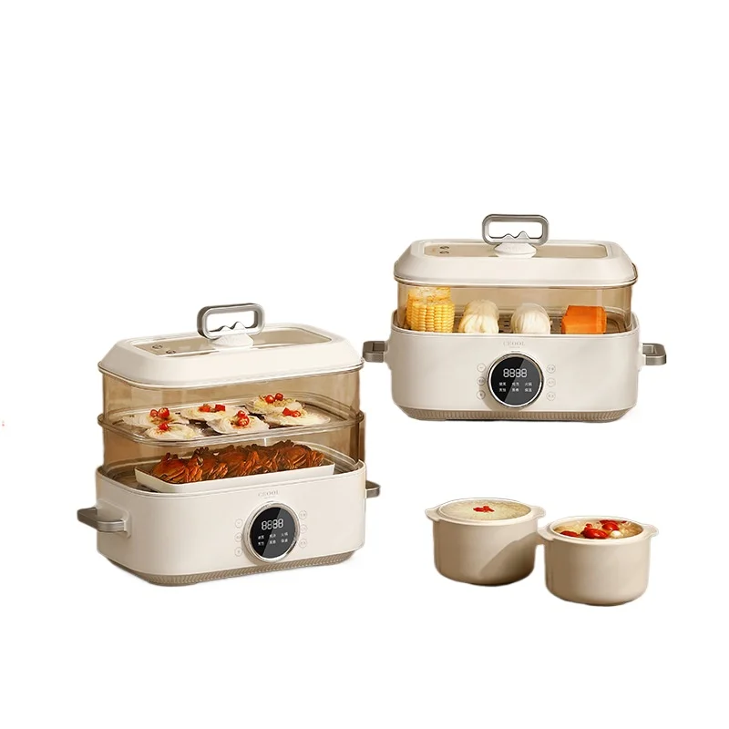 

Electric steamer household multi-functional electric hot pot large-capacity intelligent electric steamer