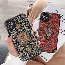 Perski dywan wzór sztuki etui na telefon dla iphone 12 11 13 7 8 6 s plus x xs xr pro max mini shell