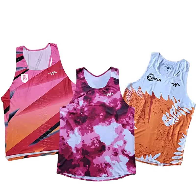 

Customizable 2024 Fiery Soil Marathon Top NN Orange Leaf Glued Track and Field Vest Track and Field Uniform Customized LOGO