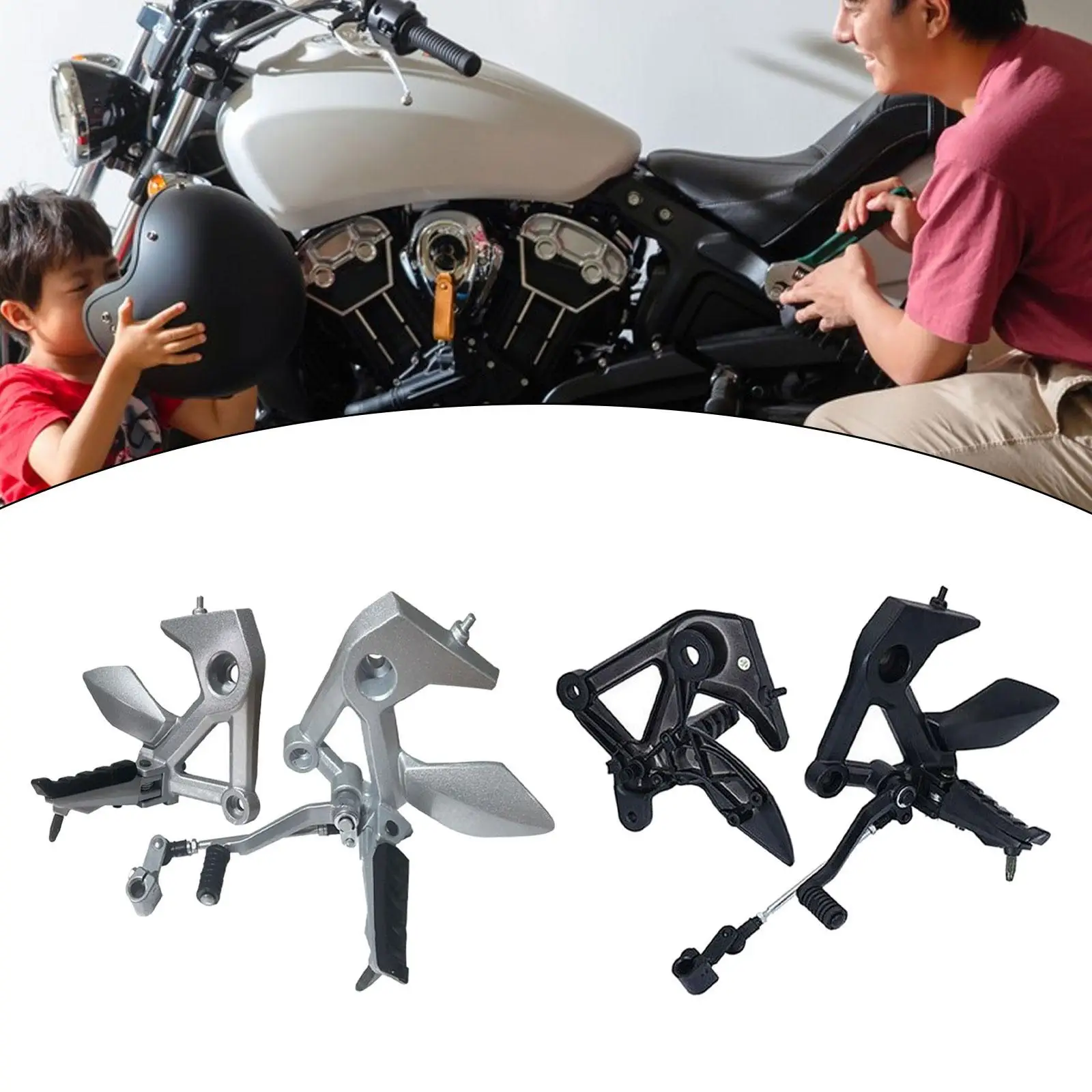 

Motorcycle Footpegs Shift Pedal Abrasion-resistant Heavy-duty Aluminium Alloy