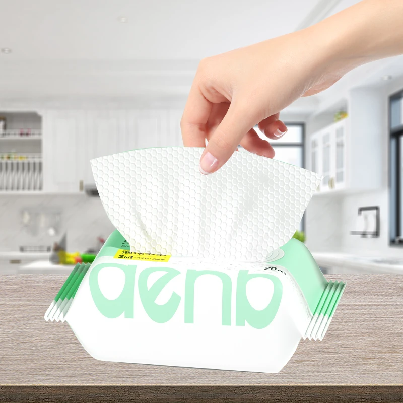 20pcs/pack Ienb Dish Wipes,Portable,Quick Cleaning Dishes