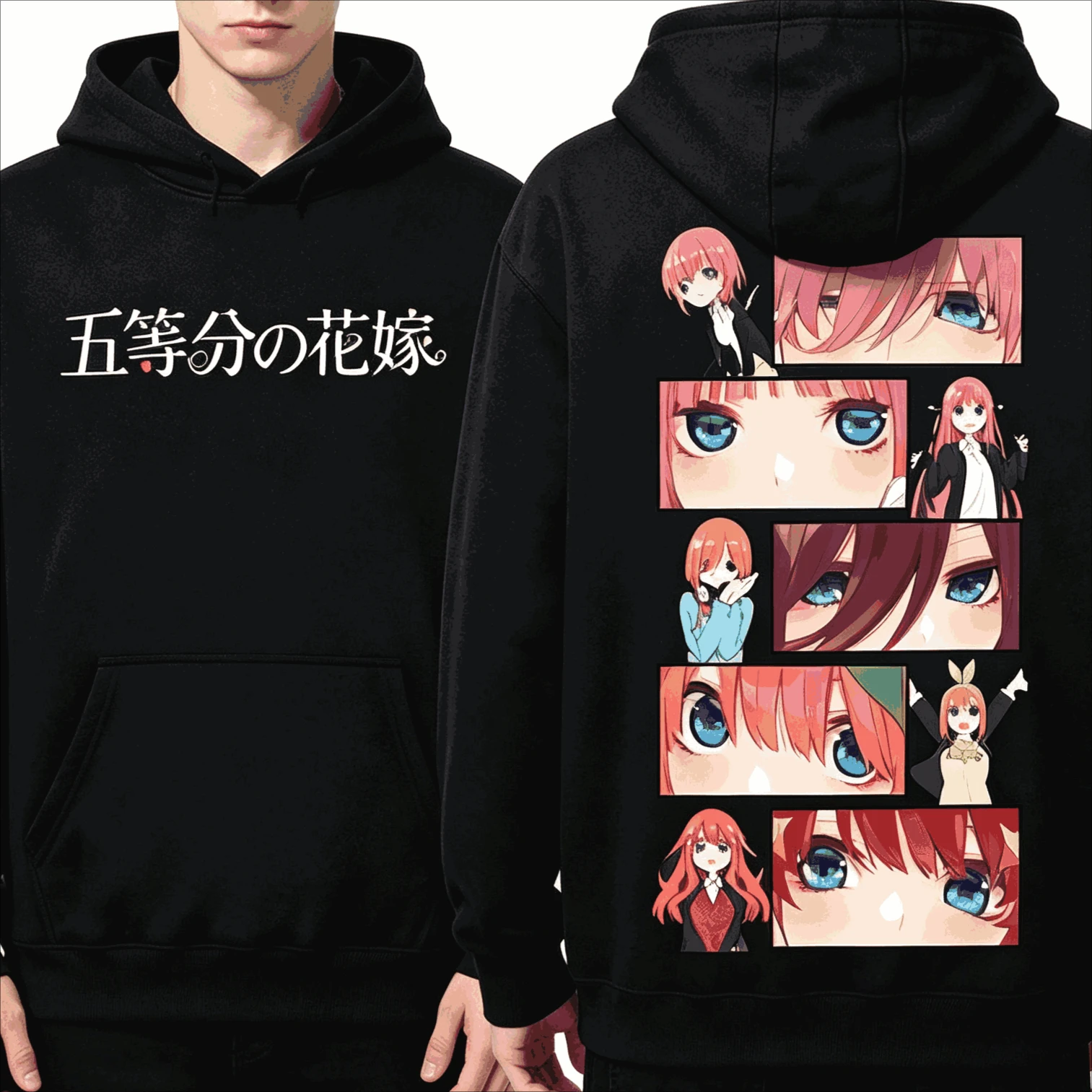 2026 Bestseller Anime The Quintessential Quintuplets Hoodie für Männer und Frauen Ästhetischer Hoodie mit Aufdruck Rundhals Lässiger Oversized-Sweatshirt – Detail 2