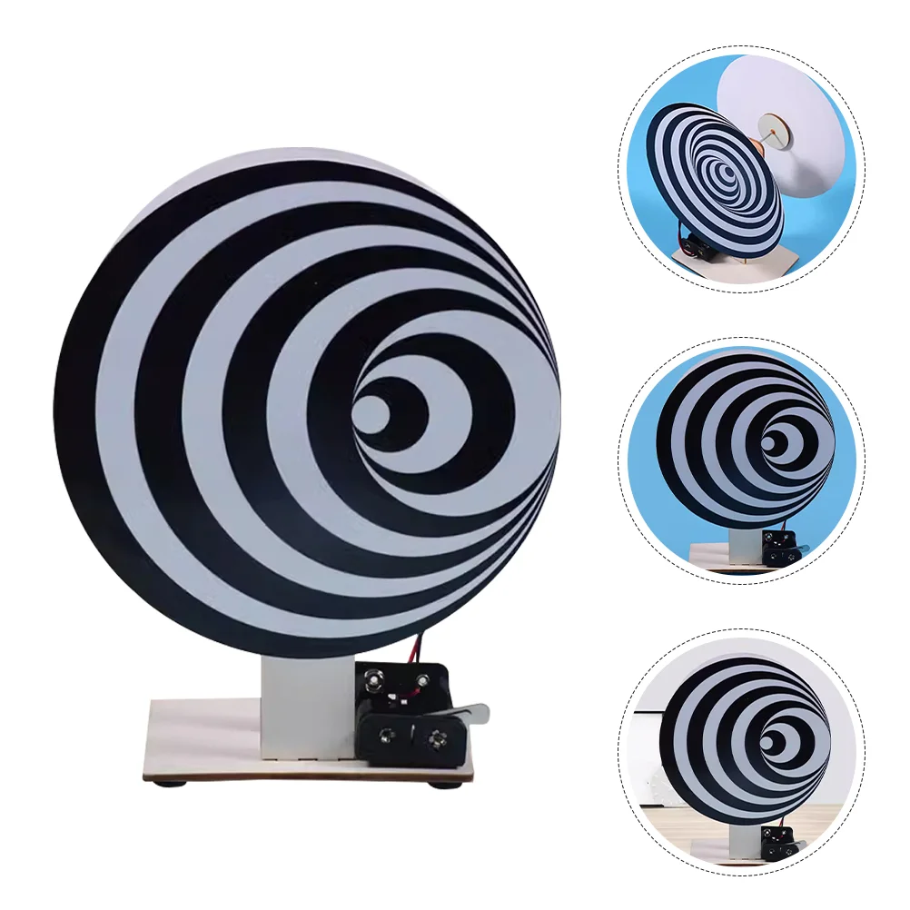 3 D Illusion Wheel Sciencet Teaching Aids Toy Kids Optical Toys Plastic Kit Student 3D Visual Dislocation Turntable