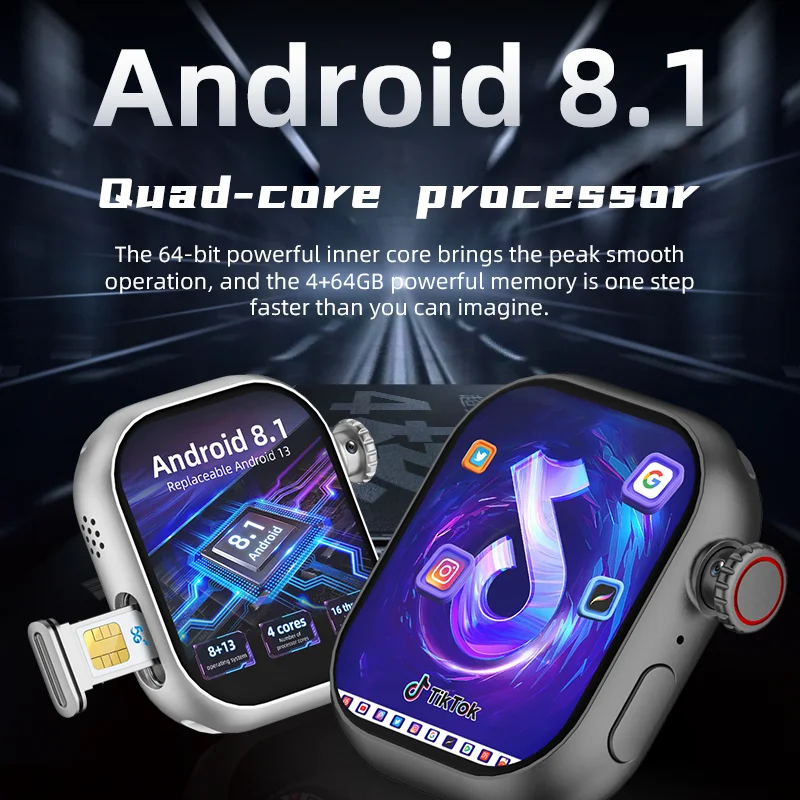Smartwatch 4G SIM Card Smart Watch Men Women 2025 Android Play Store 2.02 Inch LCD WATCH X Call TikTok Camera Video Ultra GPS - Image 6
