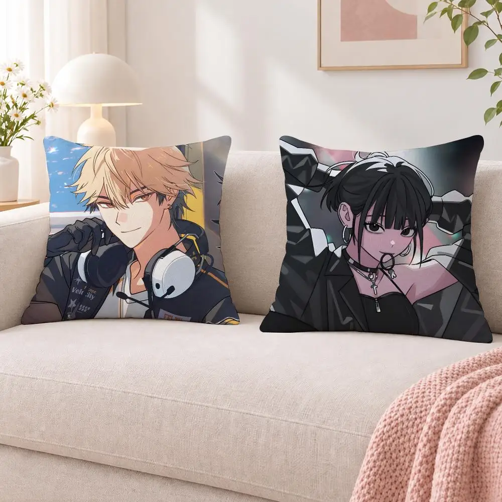 Anime Japanese Manga L-Link Click Cushion Cover Double Sided Print Short Plush Pillow Sofa Bedroom Dorm Room Decor Gift