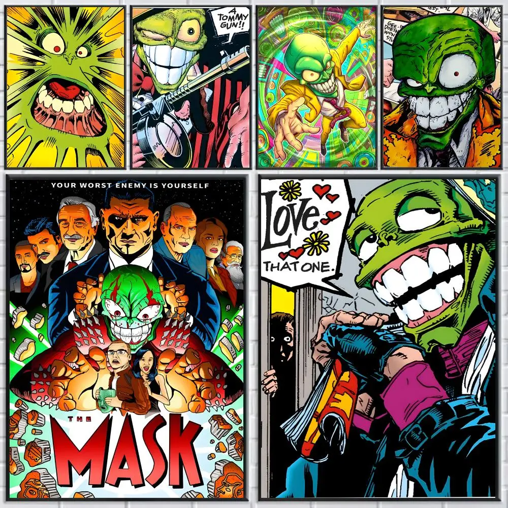 Comic The M-Mask Poster Modern Aesthetic Wall Art Poster Minimalist Room Decoration Items For Living Gaming Room Decor