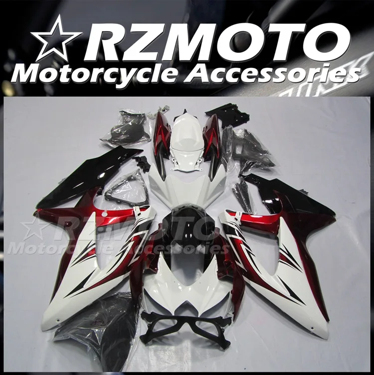 

4Gifts New ABS Whole Fairings Kit Fit For SUZUKI 600 750 K8 2008 2009 2010 08 09 10 Bodywork Set Custom Red White