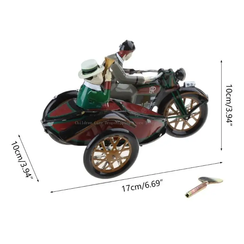 Cool Motorcycle Wind-up Toy Kids Birthday Holiday Gift Infanzia Ricordando regali motociclisti colorati con giocattolo sidecar