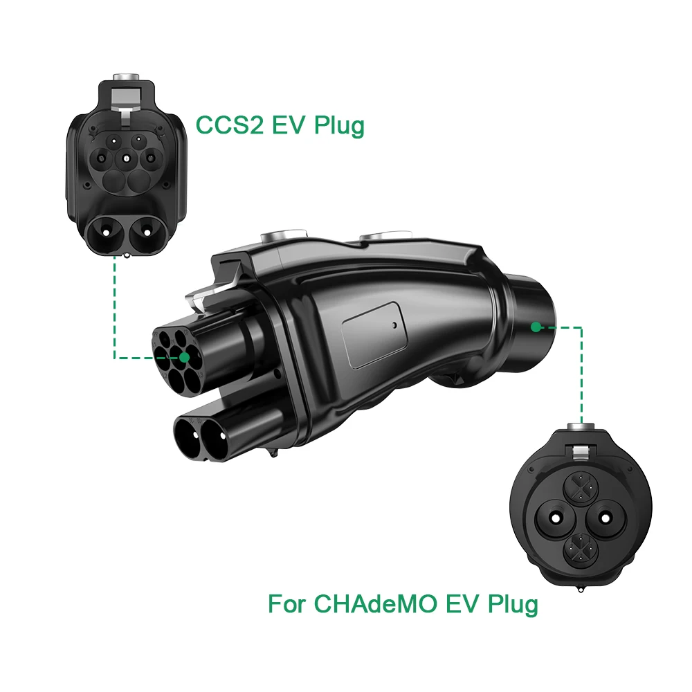 EV Charger CCS2 to CHAdeMO EV Converter Adapter DC 250A 1000V CCS Combo 2 to Japanese Electric Vehicle Charging Adaptor