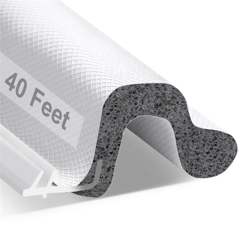 

ABKP-для большого размера, уплотнитель для двери, 12,2 м, для больших зазоров, звукоизоляция и защита от атмосферных воздействий, простая установка, уплотнительная лента для двери