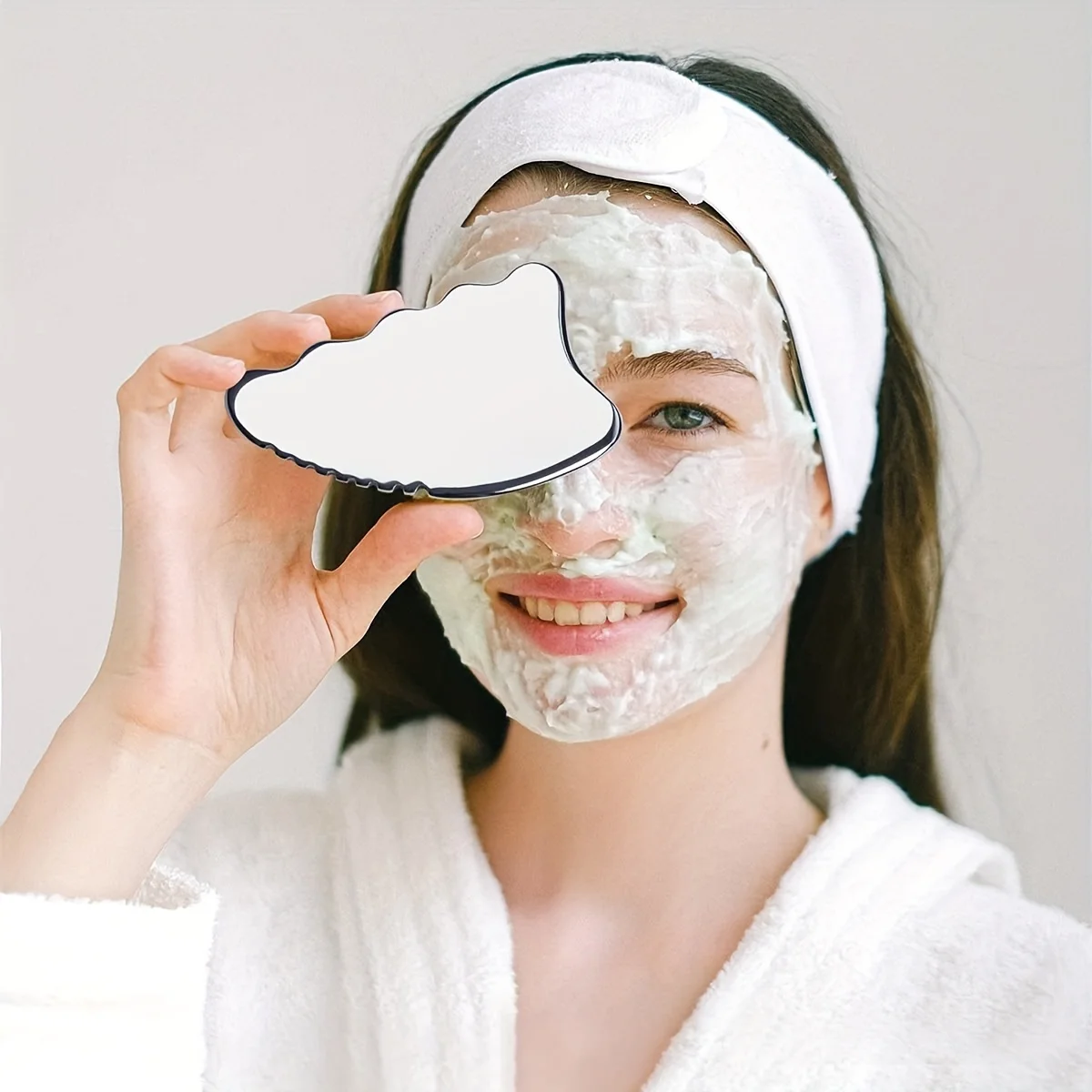 스테인리스 스틸 얼굴 마사지 괄사 도구 수동 마사지 스틱 턱선 조형 및 부기 감소 피부 관리 마사지기