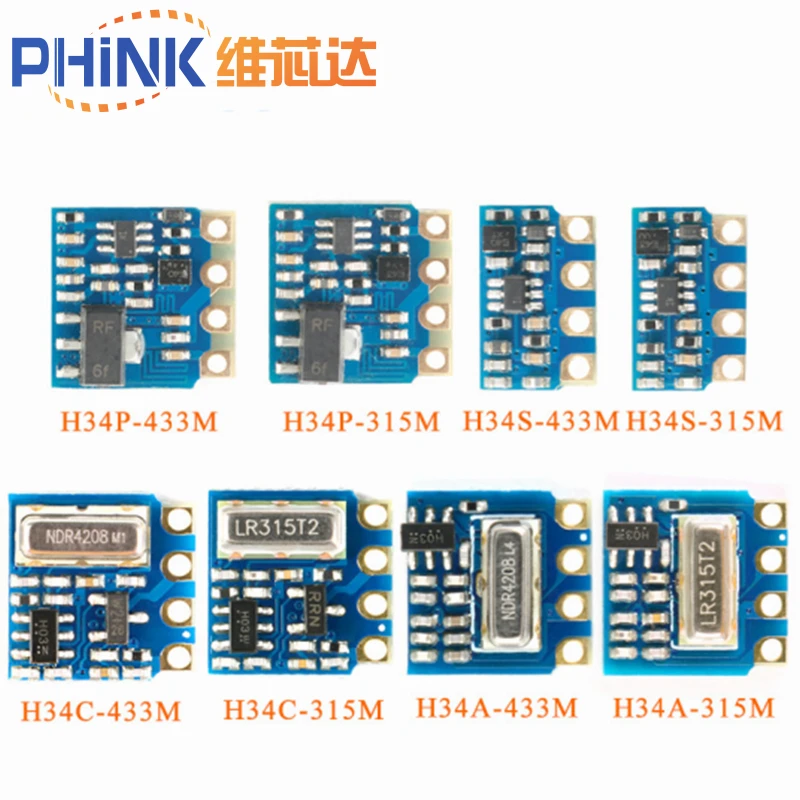 433Mhz 315mhz RF Transmitter Module Transmission Module Wireless Remote Control Long Distance Transmission H34P H34S H34C H34A