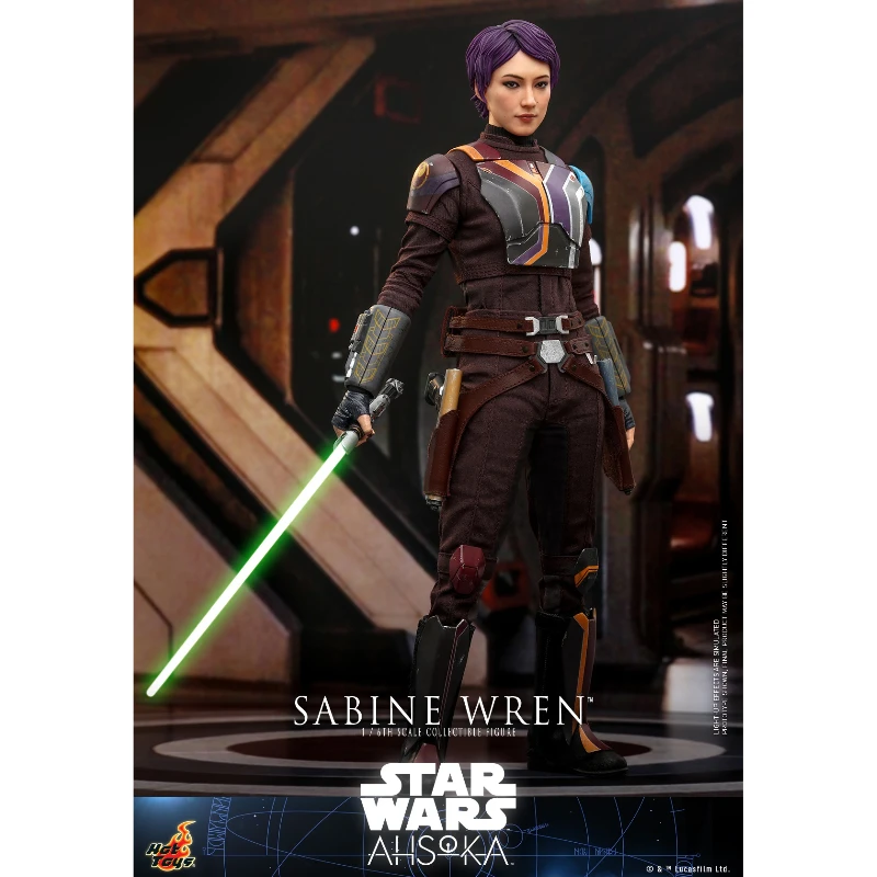 Em estoque hottoys tms111 star wars ahsoka sabine wren 1/6 animação figura de ação brinquedo presente modelo coleção hobby