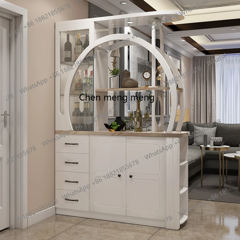 

Modern living room wine cabinet entrance partition simple shoe cabinet screen decoration double-sided locker