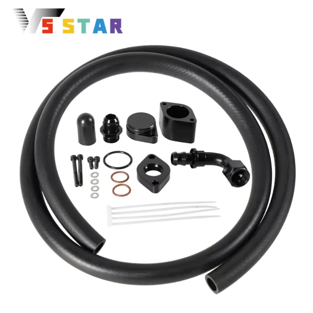 High Quality 5/8'' 6FT Hose Turbo Piping Kit CCV Crank Case Vent Reroute Basic Kit For 2011-2019 Ford 6.7L Diesel TF-1067