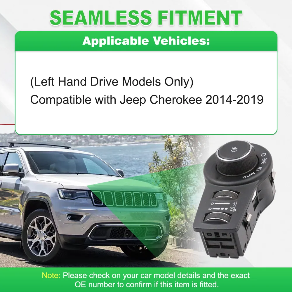 

68154356AB 68154356AA Автомобильные фары, противотуманные фары, кнопка управления лампой для Jeep Cherokee 2014 2015 2016-2019