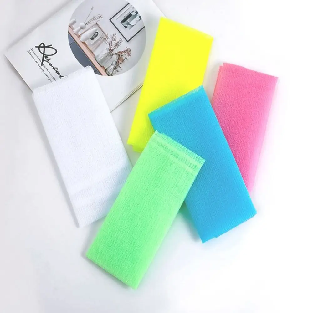 New Nylon Back Scrub Tool Long Strip Bath Spa Clean Bath Back Scrubber Shower Bath Sponge Net