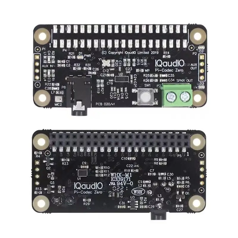 Raspberry Pi Zero Audio Decoding Erweiterungsplatine IQaudio Codec I2S Soundkarte Mikrofon Sprachmodul