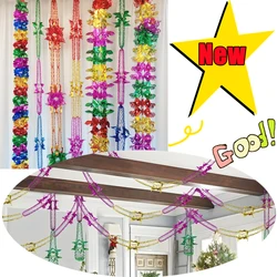 New 8 Styles Metalic Foil Garlands Ceiling Hanging Christmas Ornaments Garland Xmas Party Decor Home Decoration Party Supplies