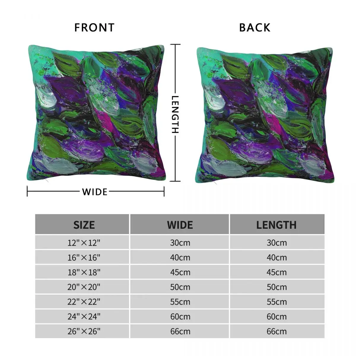 Blooming Mint Green Purple Square Pillowcase Polyester Linen Velvet Printed Zip Decor Throw Pillow Case Bed Cushion Cover