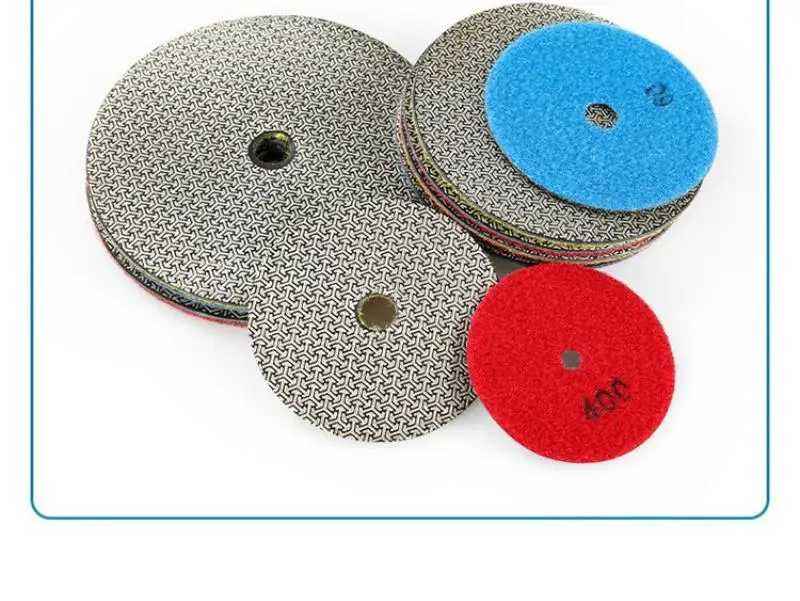 50/80/100/125/150mm Galvanisierte Polierpads Handpolierpad Schleifpads Schleifscheibe für Glas, Granit, Marmor – Detail 7