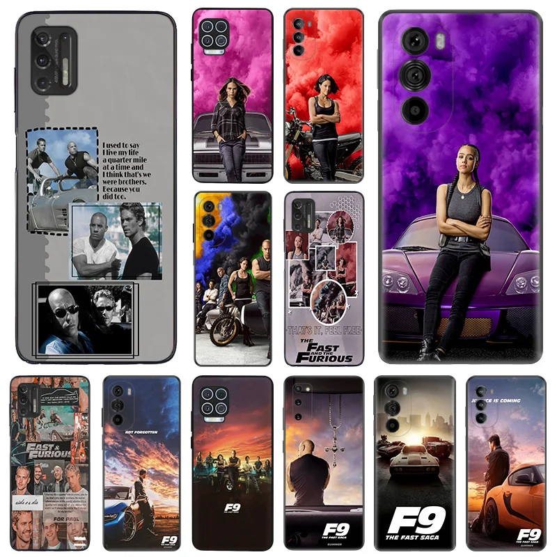 Matte Phone Cases for Motorola Moto G31 G50 G30 G51 G60 G71 G22 G32 G52 G72 G53 G73 G9 Plus Fast Furious 9 Black Soft Cover