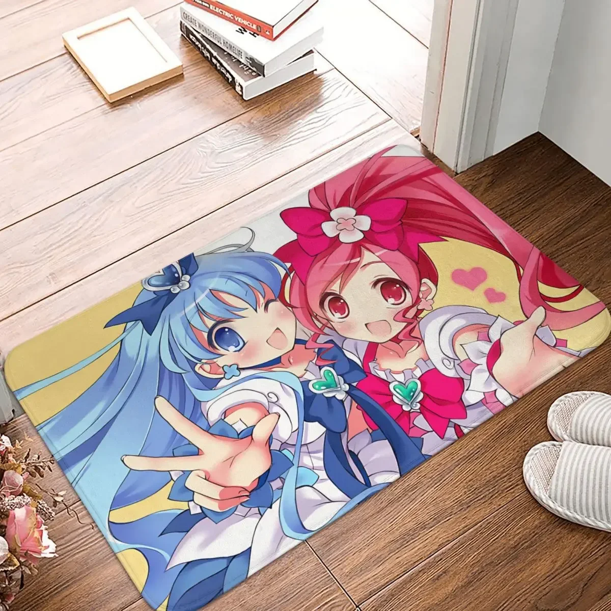 Futari Wa Pretty Cure Precure Anime Non-Slip Carpet Heartcatch Precure Original Poster Doormat Living Room Bathroom Mat  Rug