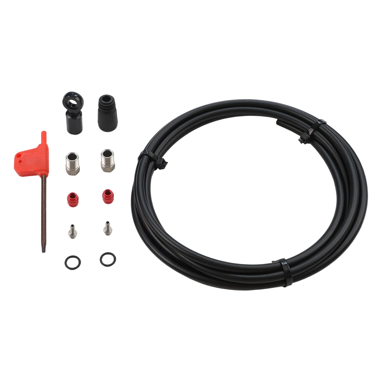 Bike Upgrade Bicycle Maintenance 2000mm Brake Hose CNC Disc Brake Hose Insert Rubber Sleeve Metal Hose Fittings