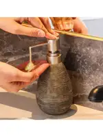 Retro Style Ceramic Push-Type Soap Dispenser With Pump, For Bathrooms OR Kitchens 4