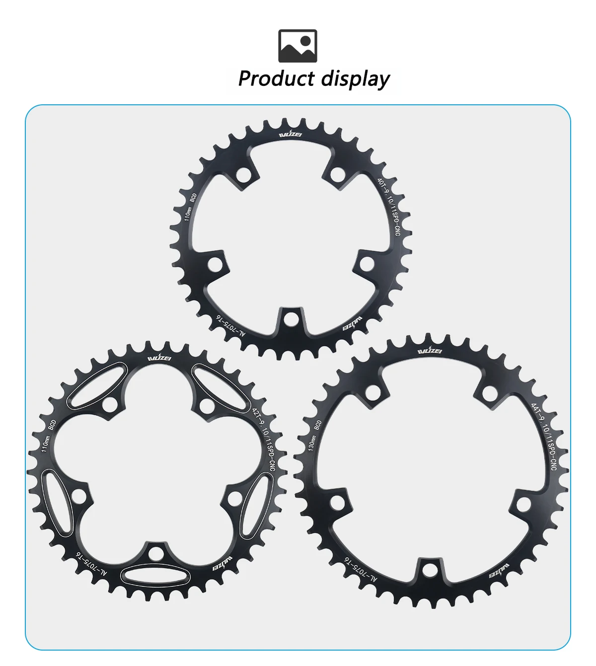 110 130 BCD road bike 5 bolt folding bike crankset 36T 38T 40T 42T 46T 50T narrow wide star bicycle single speed crankset