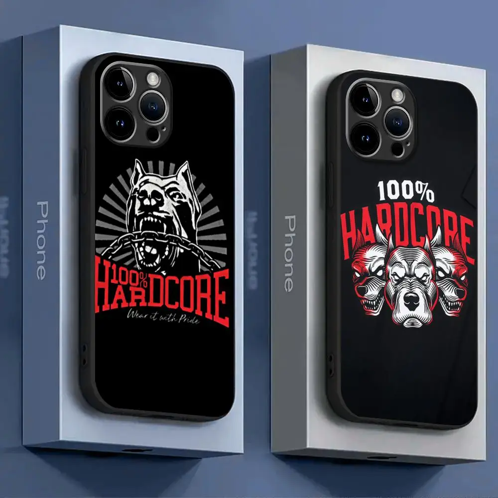 100 Hardcore Dog To The Bone  Phone Case For iPhone 15 14 13 12 11 X XR XS XSMAX 8 7 Plus Mini Pro Max Soft Black Phone Cover