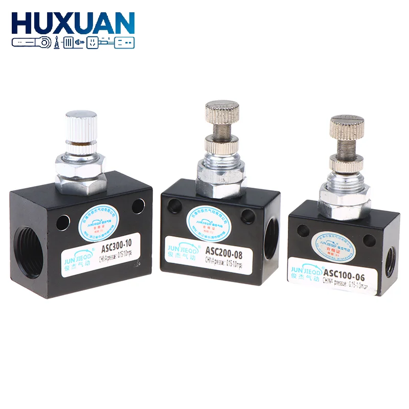 Flow Control Valve Dust Proof Design ASC100-06 1/8'' ASC200-08 1/4'' ASC300-10 3/8'' for Construction Site Pneumatic Tools