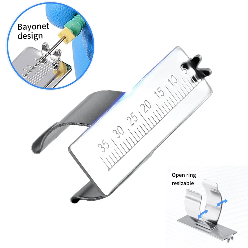 5pcs Dental For the measurement of root canal Ruler Stainless steel Dentist Measuring Laboratory Equipment Ruler Measure Scale