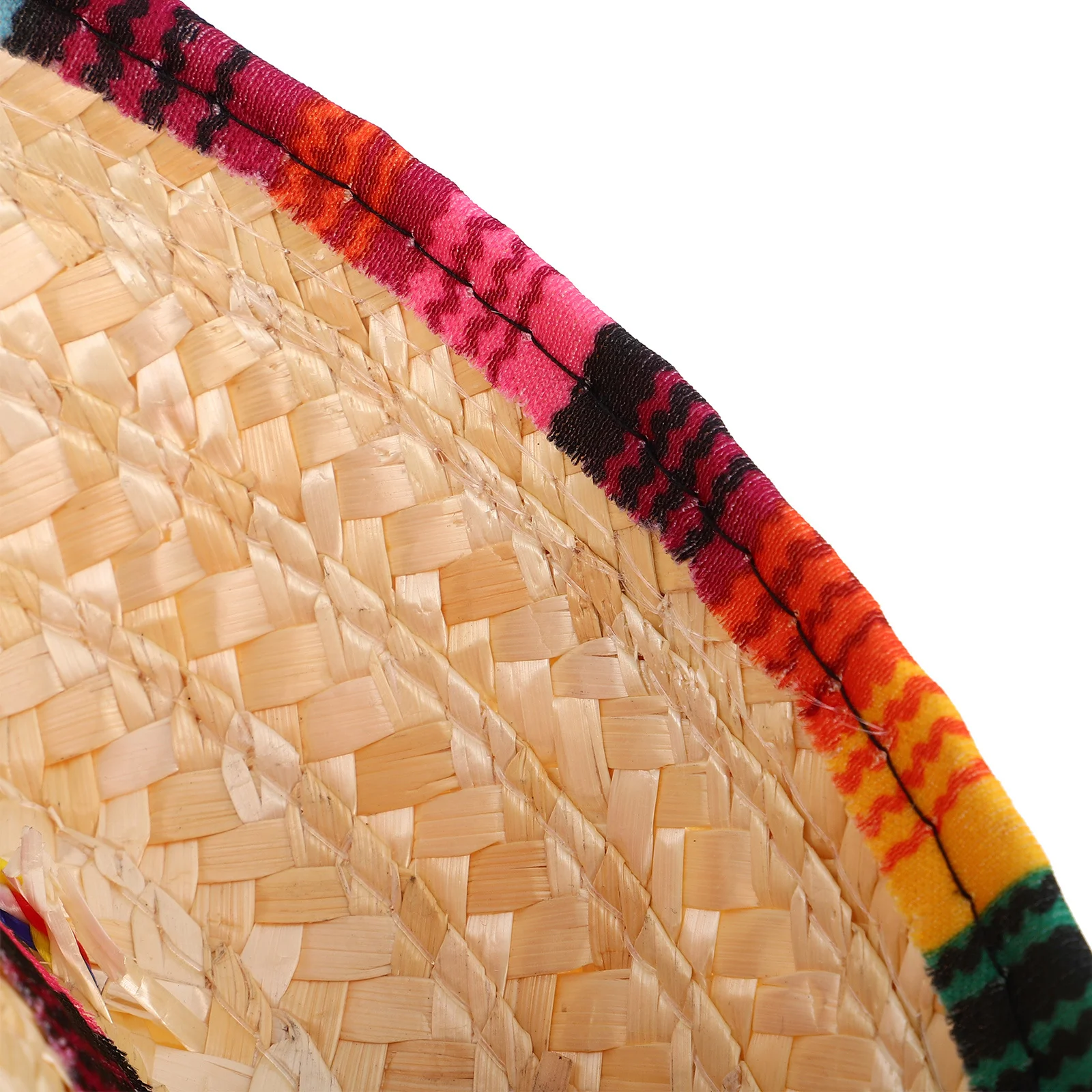 Mexican Straw Hat Diameter 43 Cm Vibrant Color Design Lightweight Flexible Halloween Fiesta Carnival Party Accessory