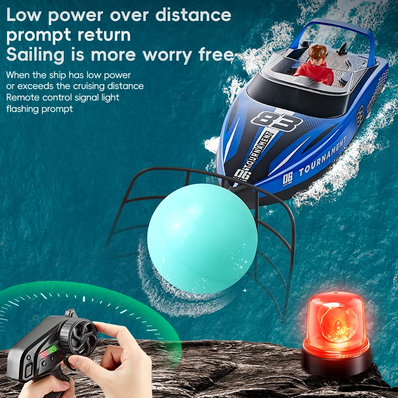 เรือบังคับวิทยุ HJ821 ความเร็วสูง กำลังแรง 2.4G ใบพัดคู่ ของเล่นเด็ก เรือจำลองควบคุมระยะไกล ของขวัญ